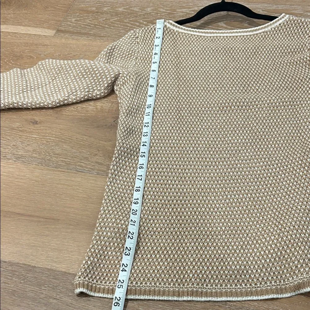 J. Crew Tan & White Knit Sweater, Size Small - Picture 11 of 11